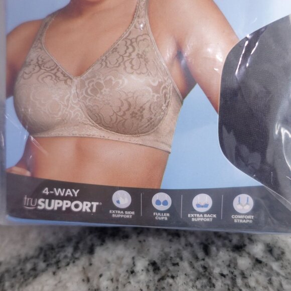 NEW Playtex 18 Hour Ultimate Lift and Support Wireless Bra Black Size 38DD 4745 - Picture 3 of 6
